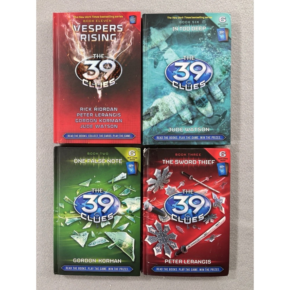 The 39 Clues lot of 4 Hardcover  (no cards)  Books 2, 3, 6, 11